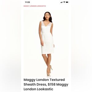 Maggy London V neck lace dress - size 4